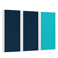 Sound absorber set Colore made of Basotect G+< 3 elements > dark blue + turquoise