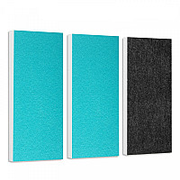 Schallabsorber-Set Colore aus Basotect G+ < 3 Elemente > Türkis + Anthrazit