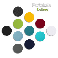 6 Akustik Schallabsorber aus Basotect ® G+ / Kreis Multicolore-Set 16