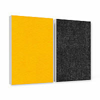 Basotect ® G+ sound absorber / 2 x wall object 82.5x55 cm acoustic element sound insulation (sunny yellow + anthracite)