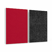 Basotect ® G+ sound absorber / 2 x wall object 82.5x55 cm acoustic element sound insulation (anthracite + bordeaux)