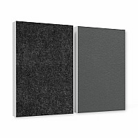 Basotect ® G+ sound absorber / 2 x wall object 82.5x55 cm acoustic element sound insulation (anthracite + granite grey)