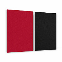 Basotect ® G+ sound absorber / 2 x wall object 82.5x55 cm acoustic element sound insulation (bordeaux + black)