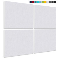 Sound absorber made of Basotect ® G+ / 4 x wall objects acoustic sound insulation 82,5x55cm (white)