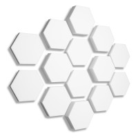 14x 3D - Absorber Acoustic Sound Absorption made of Basotect ® B WHITE Broadband Absorber Set #08