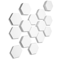 15x 3D - Absorber Acoustic Sound Absorption made of Basotect ® B WHITE Broadband Absorber Set #10