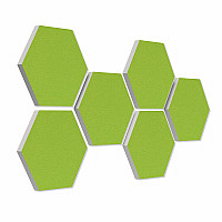 6 absorbers honeycomb shape made of Basotect ® G+ each 300 x 300 x 30mm Colore LIGHT GREEN