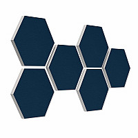 6 absorbers honeycomb shape made of Basotect ® G+ each 300 x 300 x 30mm Colore ddark blueark blue