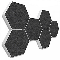 6 absorbers honeycomb shape made of Basotect ® G+ each 300 x 300 x 70mm Colore ANTHRACITE