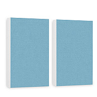 2 Basotect ® G+ sound absorber / Wall object acoustic sound insulation 82,5x55cm (Light Blue)