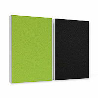 Basotect ® G+ sound absorber / 2 x wall object 82.5x55 cm acoustic element sound insulation (light green + black)