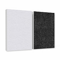 Basotect ® G+ sound absorber / 2 x wall object 82.5x55 cm acoustic element sound insulation (anthracite + white)