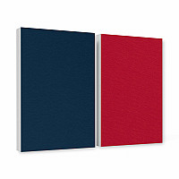 Basotect ® G+ sound absorber / 2 x wall object 82.5x55 cm acoustic element sound insulation (dark blue + bordeaux)