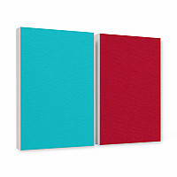 Basotect ® G+ sound absorber / 2 x wall object 82.5x55 cm acoustic element sound insulation (turquoise + bordeaux)