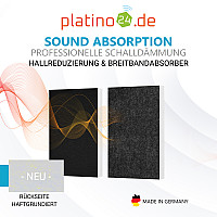Schallabsorber aus Basotect ® G+ / 2 x Wandbild 82,5x55 cm Akustik Element Schalldämmung (Anthrazit + Schwarz)