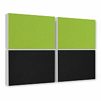 Sound absorber made of Basotect ® G+ / 4 x wall objects 82,5x55cm acoustic element sound insulation (Set 06)