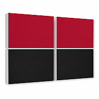 Sound absorber made of Basotect ® G+ / 4 x wall objects 82,5x55cm acoustic element sound insulation (Set 07)