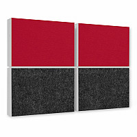 Sound absorber made of Basotect ® G+ / 4 x wall objects 82,5x55cm acoustic element sound insulation (Set 08)