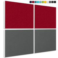 Sound absorber made of Basotect ® G+ / 4 x wall objects 82,5x55cm acoustic element sound insulation (Set 09)