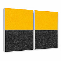 Sound absorber made of Basotect ® G+ / 4 x wall objects 82,5x55cm acoustic element sound insulation (Set 14)