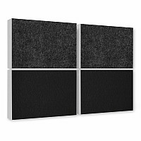 Sound absorber made of Basotect ® G+ / 4 x wall objects 82,5x55cm acoustic element sound insulation (Set 1)