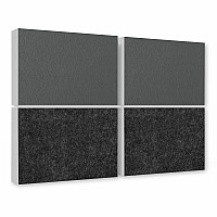 Sound absorber made of Basotect ® G+ / 4 x wall objects 82,5x55cm acoustic element sound insulation (Set 3)