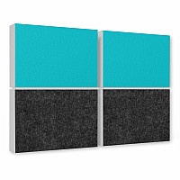 Sound absorber made of Basotect ® G+ / 4 x wall objects 82,5x55cm acoustic element sound insulation (Set 17)