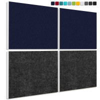 Sound absorber made of Basotect ® G+ / 4 x wall objects 82,5x55cm acoustic element sound insulation (Set 26)