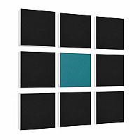 Wall objects squares 9-pcs. sound insulation made of Basotect ® G+ / sound absorber - elements - Set 07