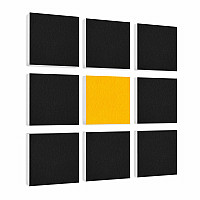 Wandbild Quadrate 9-tlg. Schalldämmung aus Basotect ® G+ / Schallabsorber - Elemente - Set 09
