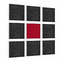 Wandbild Quadrate 9-tlg. Schalldämmung aus Basotect ® G+ / Schallabsorber - Elemente - Set 12