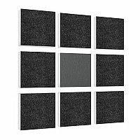 Wall objects squares 9-pcs. sound insulation made of Basotect ® G+ / sound absorber - elements - Set 13