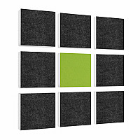 Wandbild Quadrate 9-tlg. Schalldämmung aus Basotect ® G+ / Schallabsorber - Elemente - Set 15