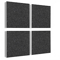 Wandbild Quadrate 4-tlg. Schalldämmung, ANTHRAZIT - Schallabsorber - Elemente aus Basotect ® G+