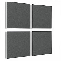 Wandbild Quadrate 4-tlg. Schalldämmung, GRANITGRAU - Schallabsorber - Elemente aus Basotect ® G+