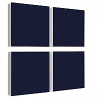 Wandbild Quadrate 4-tlg. Schalldämmung, NACHTBLAU - Schallabsorber - Elemente aus Basotect ® G+