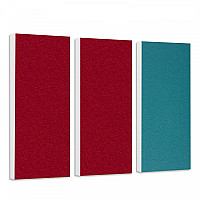 Schallabsorber-Set Colore aus Basotect G+ < 3 Elemente > Bordeaux + Petrol