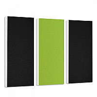 Sound absorber set Colore made of Basotect G+< 3 elements > black + light green