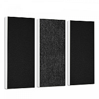 Sound absorber set Colore made of Basotect G+< 3 elements > black + anthracite