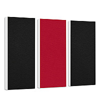 Sound absorber set Colore made of Basotect G+< 3 elements > black + bordeaux