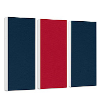 Sound absorber set Colore made of Basotect G+< 3 elements > dark blue + bordeaux