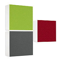Sound absorber made of Basotect ® G+ / 3x shelf insert suitable for example for IKEA KALLAX or EXPEDIT - Set 01