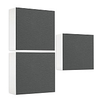 Schallabsorber aus Basotect ® G+ / 3x Regaleinsatz passend z.B. für IKEA KALLAX oder EXPEDIT - Set 03