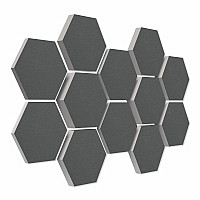 acustica ABSORBER 6 elementi Honeycomb Antracite/Set Extra #001 BASOTECT ® G 