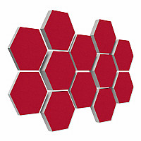 12 Absorber Wabenform aus Basotect ® G+ / Colore BORDEAUX BigPack / je 4 Stück 30/50/70mm