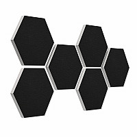 6 absorbers honeycomb shape made of Basotect ® G+ each 300 x 300 x 30mm Colore BLACK