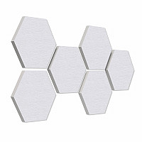 6 absorbers honeycomb shape made of Basotect ® G+ each 300 x 300 x 30mm Colore WHITE