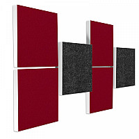 Wall object squares 3D-effect sound insulation, Set01 - sound absorber - elements made of Basotect ® G+