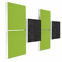 Wall object squares 3D-effect sound insulation, Set02 - sound absorber - elements made of Basotect ® G+