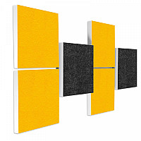 Wandbild Quadrate 3D-Effekt Schalldämmung, Set05 - Schallabsorber - Elemente aus Basotect ® G+